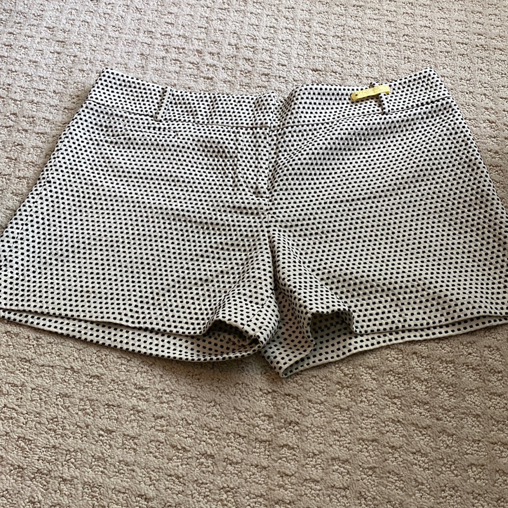 Cream and Black Loft Shorts